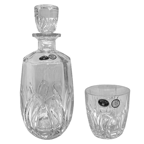 Комплект 6 чаши 250 ml и бутилка Fire - Crystal Bohemia